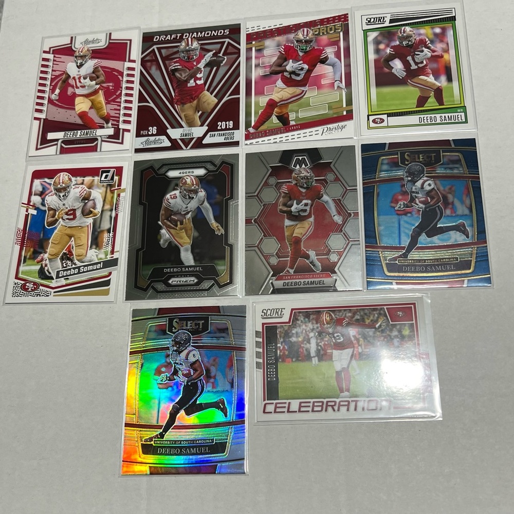 Deebo Samuel WR San Francisco 49ers Lot of 10 NFL Football Trading Cards 🔥🔥🏈